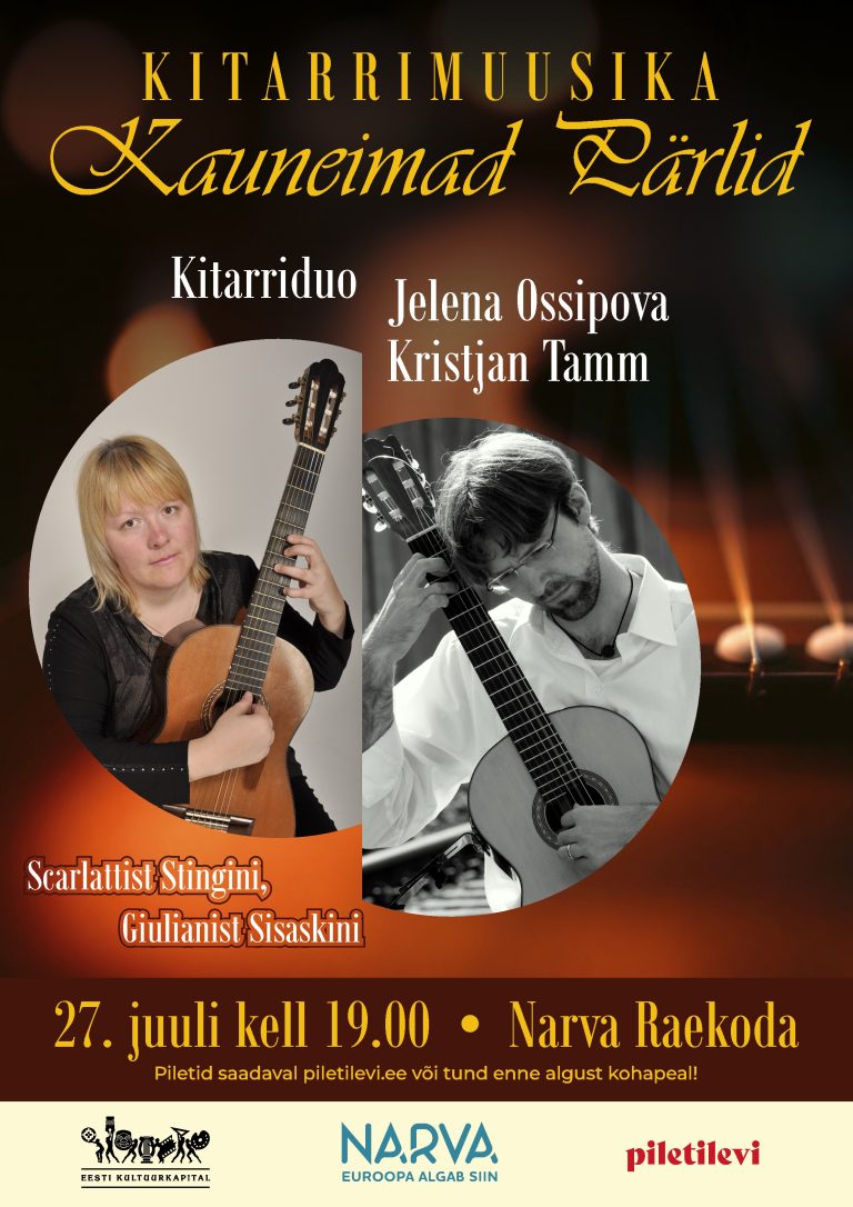 Kitarriduo Jelena Ossipova- Kristjan Tamm kontsert «Kitarrimuusika kauneimad pärlid»